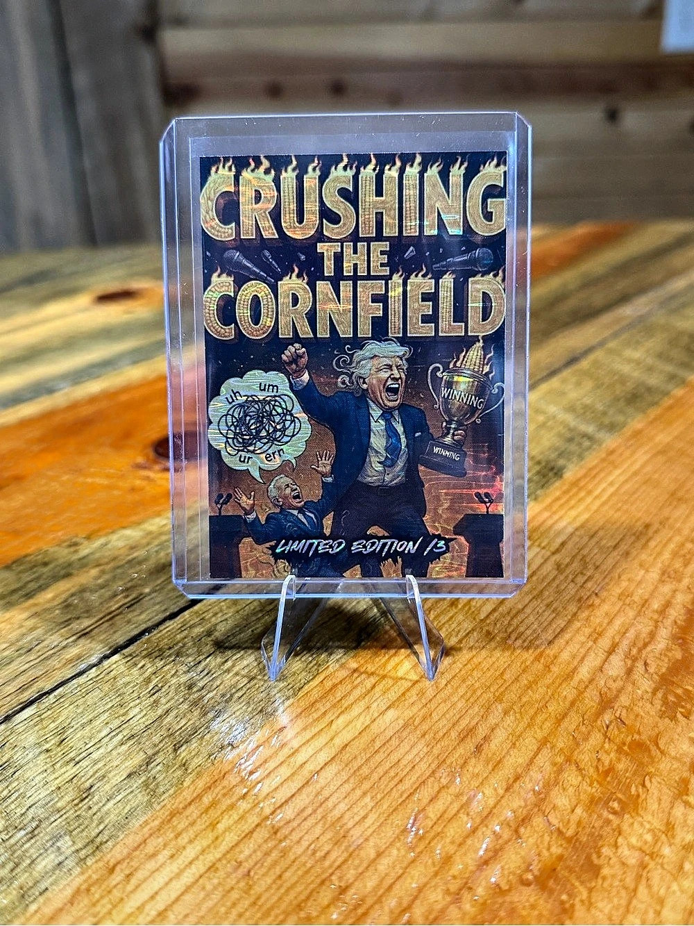 Donald Trump / Joe Biden “Crushing The Cornfield” Custom Card